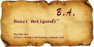Boszi Antigoné névjegykártya